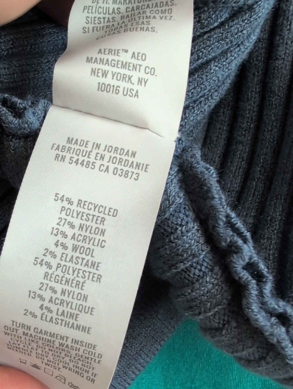 aerie Slate Blue Ribbed Knit Cropped Cami Large - Picture 10 of 10